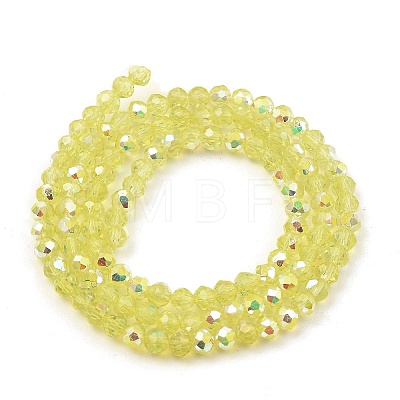 Baking Painted Transparent Glass Beads Strands DGLA-A034-J4mm-B05-1