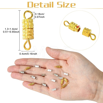20Pcs Brass Screw Clasps KK-YW0002-40G-1