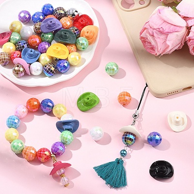 12Pcs 12 Colors Opaque Acrylic Beads SACR-YW0002-17-1