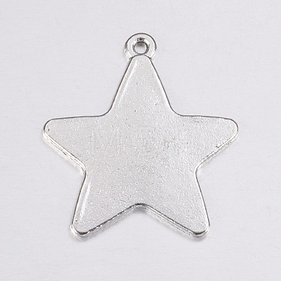 Tibetan Style Alloy Stamping Blank Tag Pendants EA085Y-NF-1