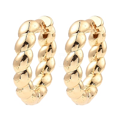 Brass Hoop Earrings EJEW-I289-51B-KCG-1
