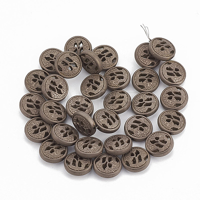 Electroplate Non-magnetic Synthetic Hematite Beads Strands G-N0322-04H-1