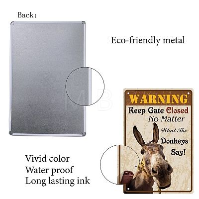 Rectangle Metal Iron Sign Poster AJEW-WH0157-326-1