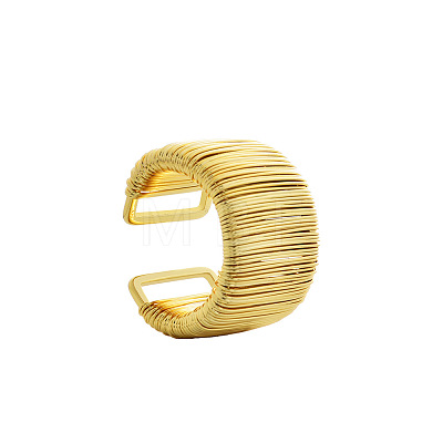 Multi Line Brass Cuff Open Rings FS-WGE7793-01-1
