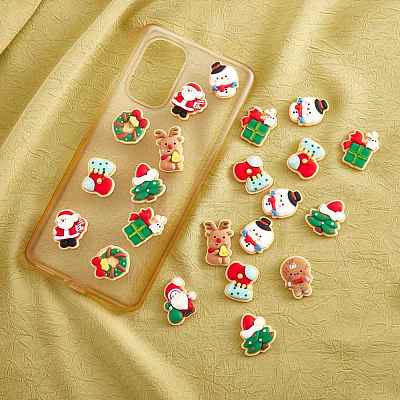 45Pcs 9 Styles Christmas Theme Opaque Resin Cabochons JX253A-1
