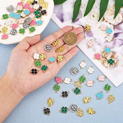 100Pcs 10 Style Alloy Pendants FIND-SZ0002-57-1