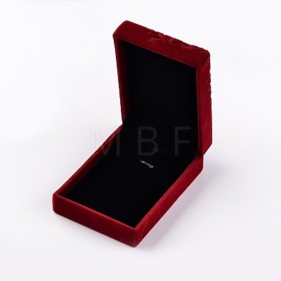 Rectangle Velvet Necklace Boxes LS-VBOX-D003-01-1