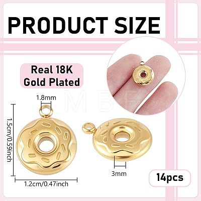 14Pcs 304 Stainless Steel Charms STAS-BC0004-26-1