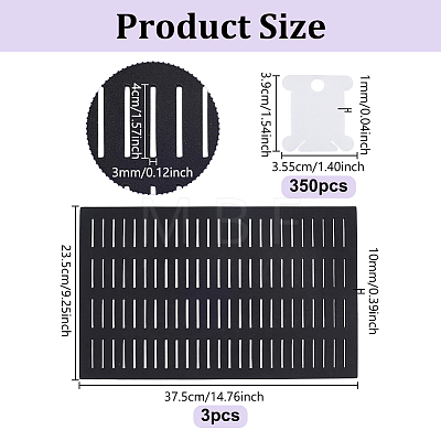 350Pcs PP Plastic Thread Winding Boards DIY-NB0016-08-1
