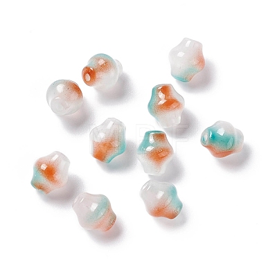 Opaque Glass Beads GLAA-F117-04C-1