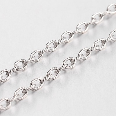 Alloy & Iron Cable Chain Necklace Making MAK-N027-02-1