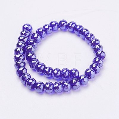 Electroplate Glass Bead Strands EGLA-P027-PL01-1