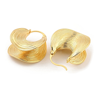 Rack Plating Brass Hoop Earrings EJEW-K263-07G-1