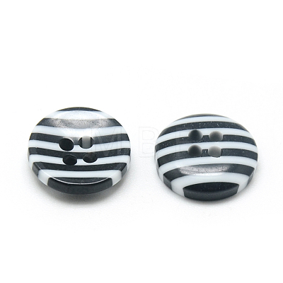 4-Hole Stripe Resin Buttons X-BUTT-S019-01-1