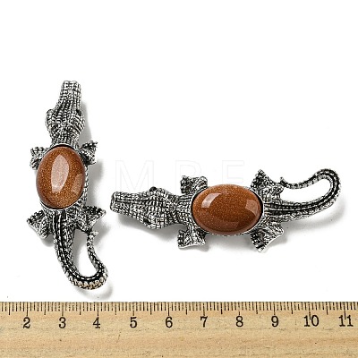 Dual-use Items Alloy Crocodile Brooch JEWB-C026-01I-AS-1