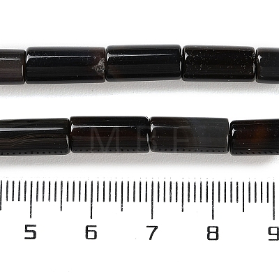 Natural Black Agate Beads Strands G-NH0019-A02-01-1