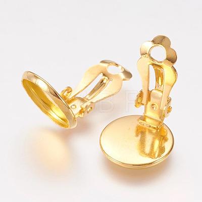 Brass Clip-on Earring Settings KK-I007-G-1