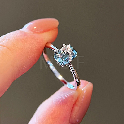 925 Sterling Silver with Cubic Zirconia Finger Rings FS-WGFD4D7-05-1