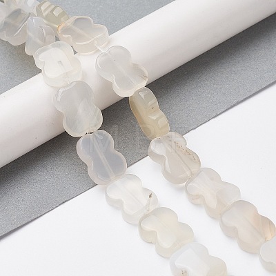 Natural White Agate Beads Strands G-K359-D02-01-1