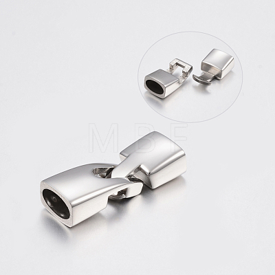 Smooth Surface 304 Stainless Steel Snap Lock Clasps STAS-I037-05-1