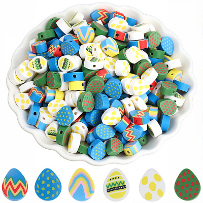 350Pcs Handmade Polymer Clay Beads CLAY-PA0001-46-1