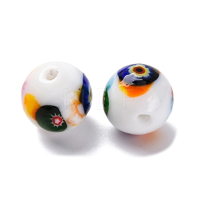 Handmade Millefiori Lampwork Beads LAMP-R003-02B-06-1