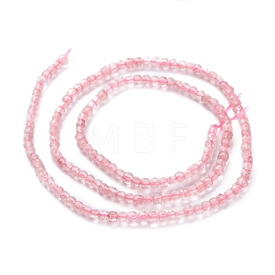 Natural Strawberry Quartz Beads Strands G-A026-B08-2mm-1