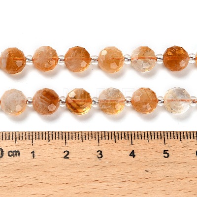 Heated Natural Citrine Beads Strands G-B153-B09-1