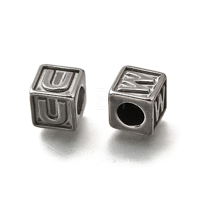 26Pcs 26 Styles 304 Stainless Steel Cube Beads STAS-V009-01P-1