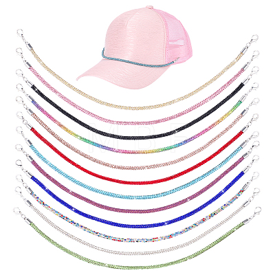 12Pcs Plastic Hat Chains AJEW-WH0709-349-1