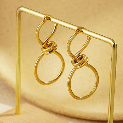 8-Shaped Stainless Steel Hoop Earrings EB9350-1-1