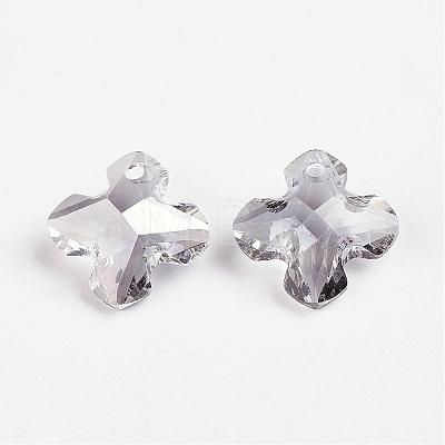 Faceted K9 Glass Charms EGLA-P026-A02-1