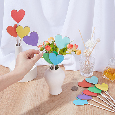 14Pcs Wooden Picks for Vase Decorations AJEW-SP0004-71C-1