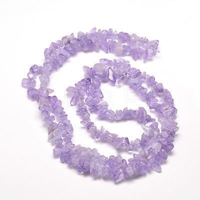 Natural Lavender Amethyst Chip Bead Strands X-G-M205-35-1