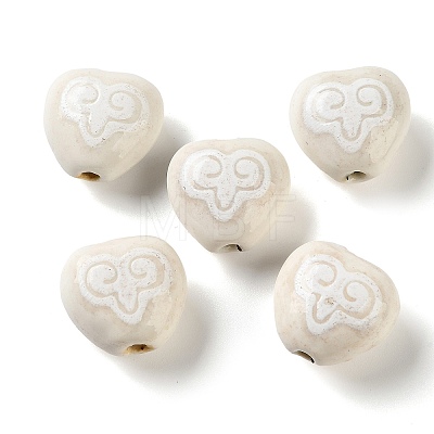 Printed Handmade Porcelain Beads FIND-H023-02K-1