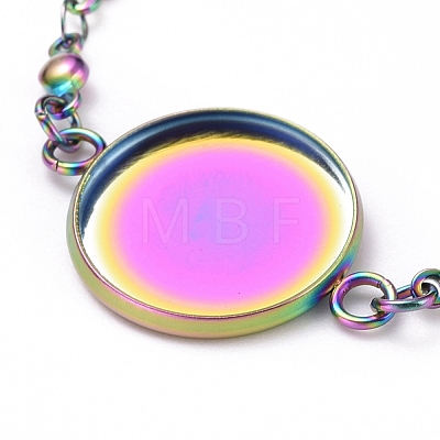 Rainbow Color 304 Stainless Steel Bracelet Making STAS-L248-001M-1