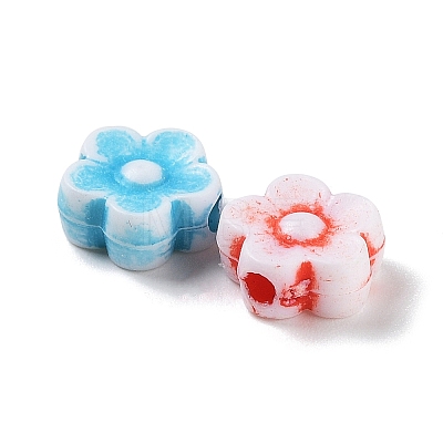 Craft Style Opaque Acrylic Beads OACR-A027-02-1