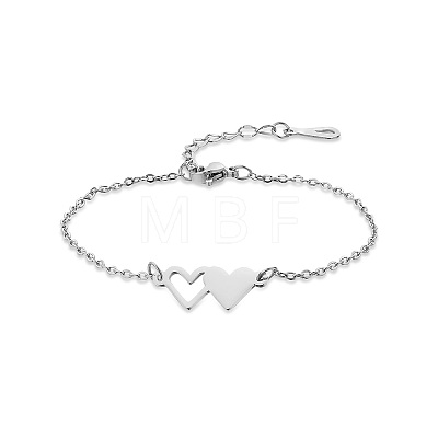 Fashionable stainless steel bracelet for daily wear CO3963-2-1