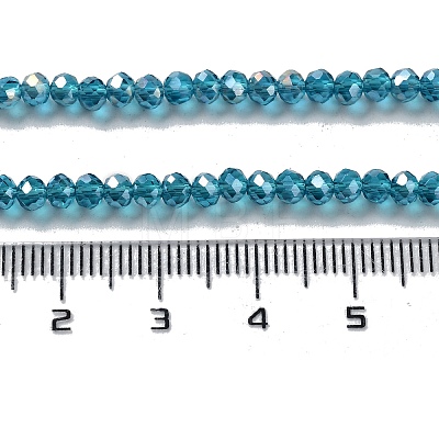 Electroplate Glass Beads Strands X-EGLA-R048-3mm-17-1