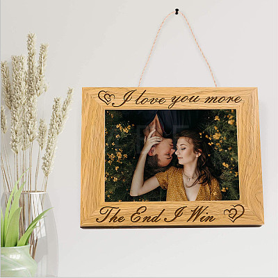 Natural Wood Photo Frames DIY-WH0234-014-1