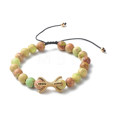 Natural Mixed Stone Braided Bead Bracelets BJEW-JB06604-1