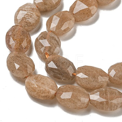 Natural Peach Moonstone Beads Strands G-P544-D02-01-1