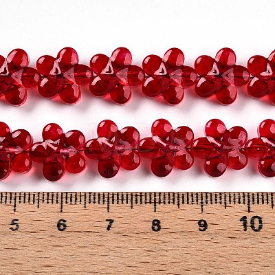 Transparency Glass Beads Strands GLAA-T023-36A-1