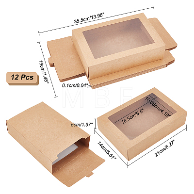 Rectangle Paper Storage Boxes CON-WH0095-21B-1