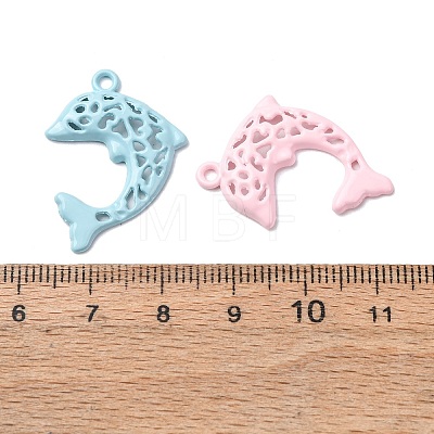 Spray Paint Alloy Pendants FIND-H060-01B-1