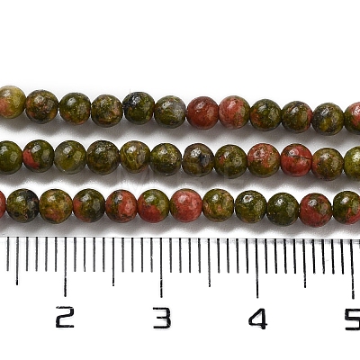 Natural Unakite Beads Strands G-G143-A04-01-1