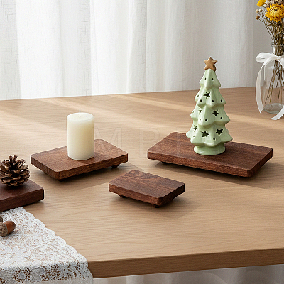 3Pcs 3 Sizes Rectangle Wood Display Riser Stands AJEW-WH0871-95-1