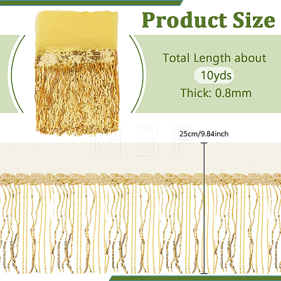 Polyester Fringe Lace Trim DIY-WH0671-008D-1