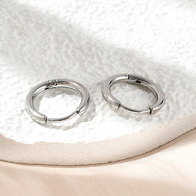 Tarnish Resistant 304 Stainless Steel Hoop Earrings EJEW-P177-P-07-1
