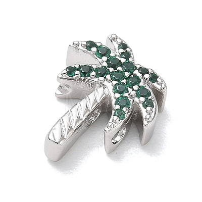Brass with Emerald Rhinestone Beads CU-CBAEC29-02P-1